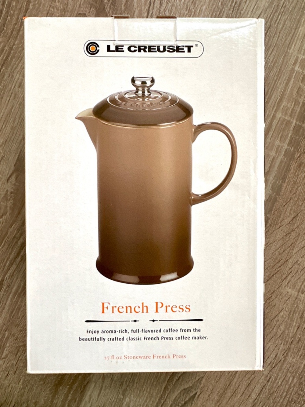 Le Creuset Brown Stoneware French Press Coffee Maker - Brown